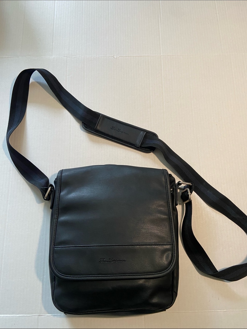 Ben Sherman Faux Leather Messenger Bag